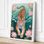 Tiger in Turquoise Waters Boho - Wrapped Canvas-477809169-477809175