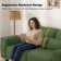 Modern Sofa With Removable Washable Linen Fabric Cover, Upholstered Couch With Deep Seats And Wide Armrests For Living Room