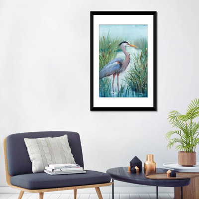 «Marsh Heron I» par Timothy O 'Toole, reproduction sur toile non encadrée