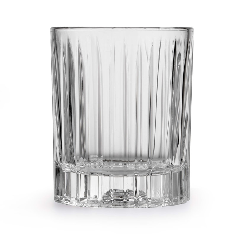 Libbey Flashback 12 oz Ridged Double Old Fashioned Glasses Set