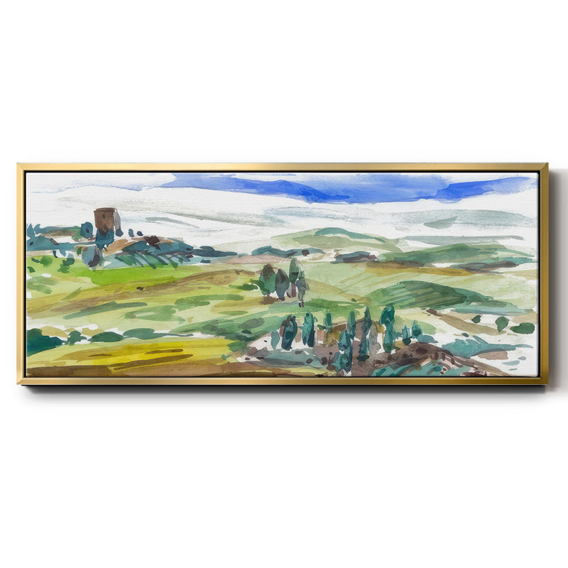 Pastel Hills I - toile encadrée, H 20 po x l 50 po