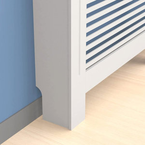 LUVODI Tall Horizontal Slats Radiator Cover Wood Cabinet Modern ...