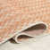 Chevron Modern Concentric Squares Orange/Cream Indoor/Outdoor Rug
