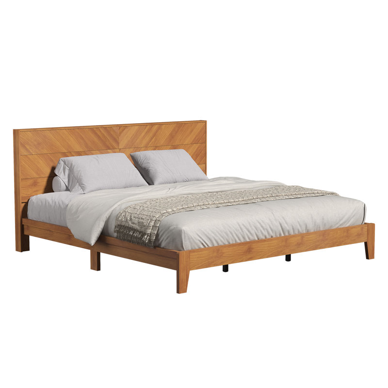 Aleshire Platform Bed, Amber Walnut, King