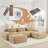 Boneless Modular U-Shaped Sectional Cloud Couch With Ottoman, Plush Corduroy, No Assembly Required, Big Comfy Couches Set With Fluffy Memory Foam-2025897654