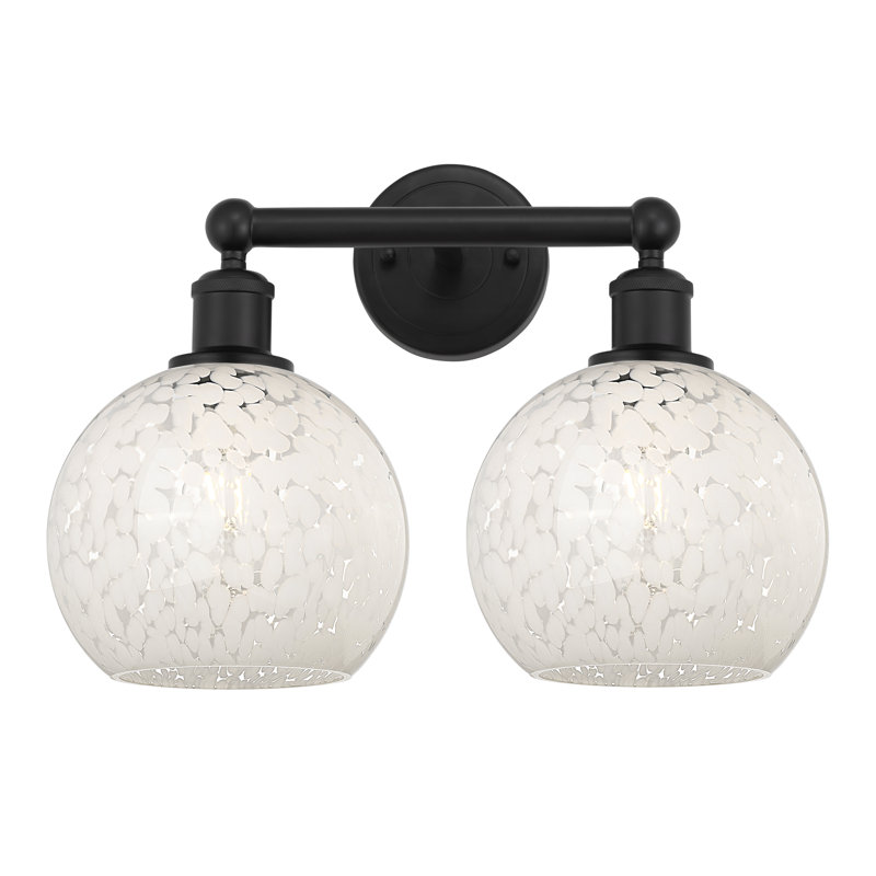 Éclairage pour meuble-lavabo à intensité variable 2 lumières Aakif, Noir mat