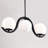 Luminaire suspendu verre opaque 24 lumières 3 lumières Zani