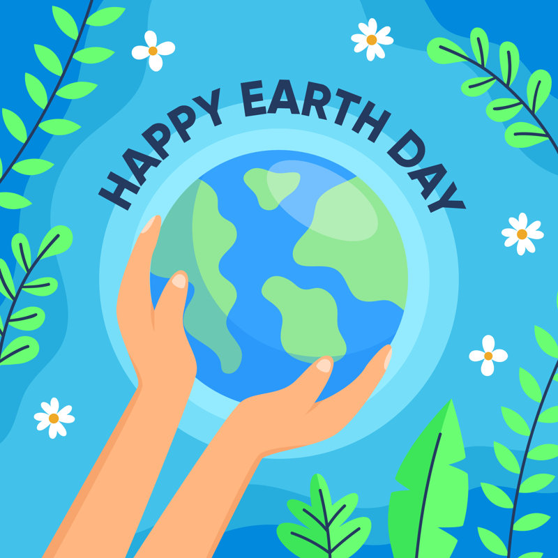 Earth Day Celebration Poster by Luthfi Abdillah - Wrapped Canvas Print, 30cm H x 30cm W