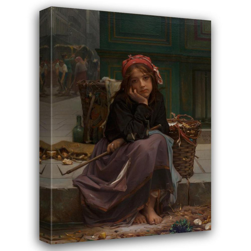 "Le jeune vendeur de chiffons" par Guillaume-Charles Brun - Art mural sur toile tendue avec châssis, H 24 po x l 17 po
