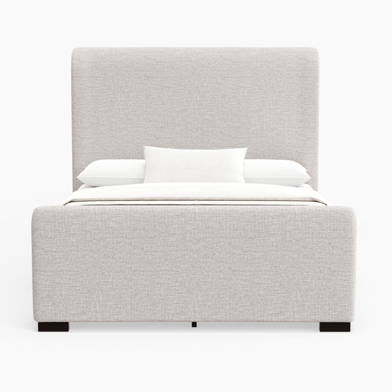 Lit plateforme tapissier Scotty, Ful / Double