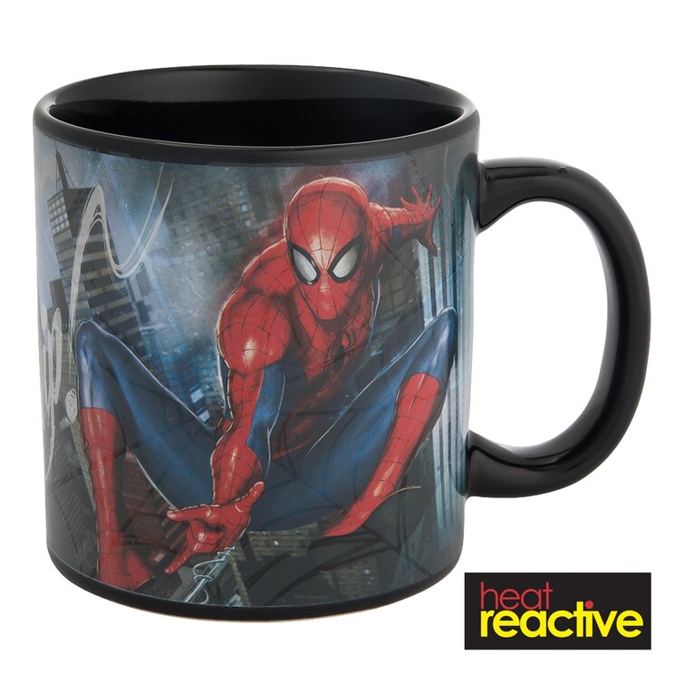 Vandor Marvel Spider-Man 20 Oz Ceramic Heat Reactive Mug 