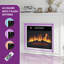Balconera 100cm W White Electric Fireplace