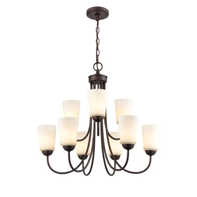 9 lumières 25,25 po Lustre en bronze huilé