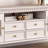 Cream style French solid wood TV cabinet-105844018
