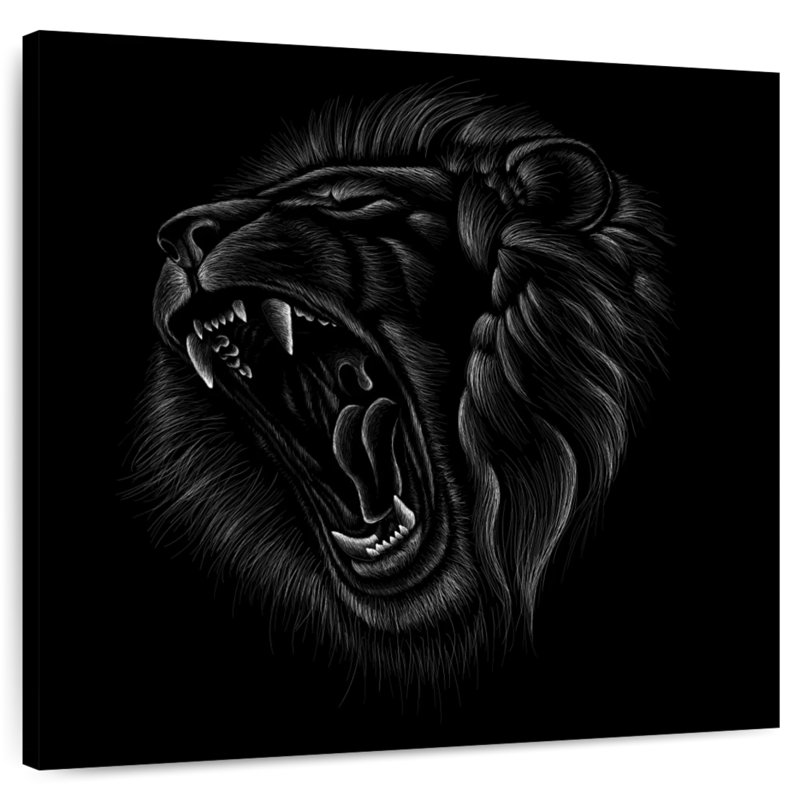 Brampt Angry Lion Head, 20" H x 20" W