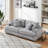 Corduroy Sofa 3 Seater Sofa Couch with 4 Toss Pillows Sleek Design Modern Comfortable for Room-1523357909-1531629124