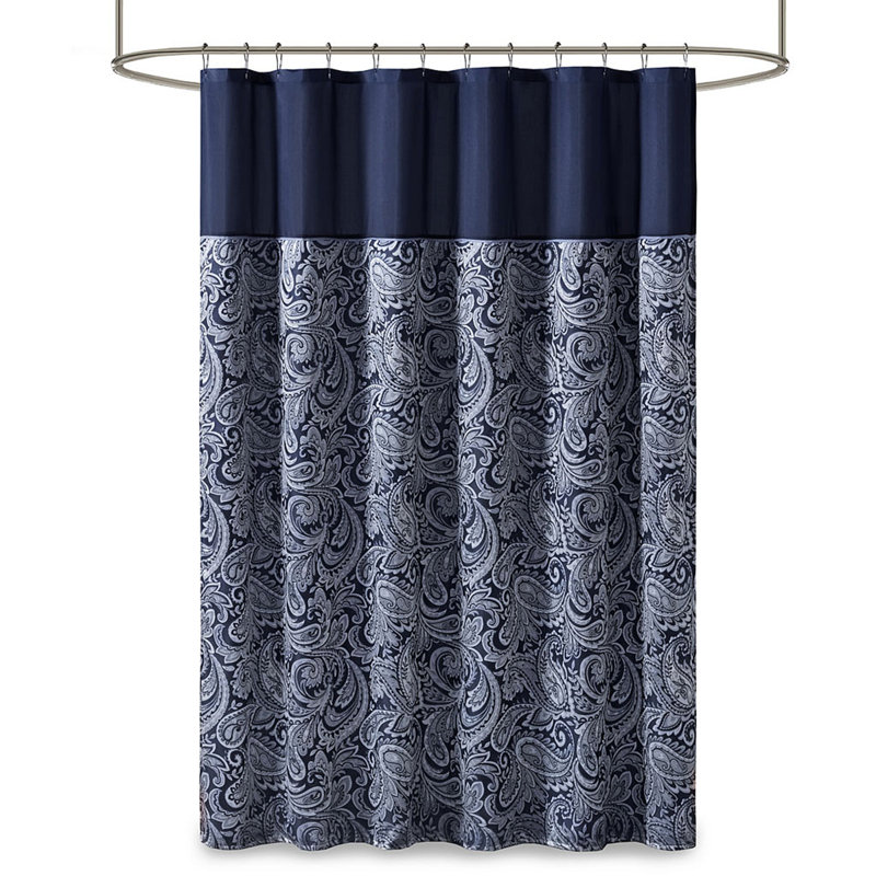 Rideau de douche Jacquard, Marine