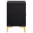 Black 2-Drawer Rectangular Nightstand-769589515