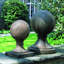Small Sphere Square Base Finial Statue-13919639