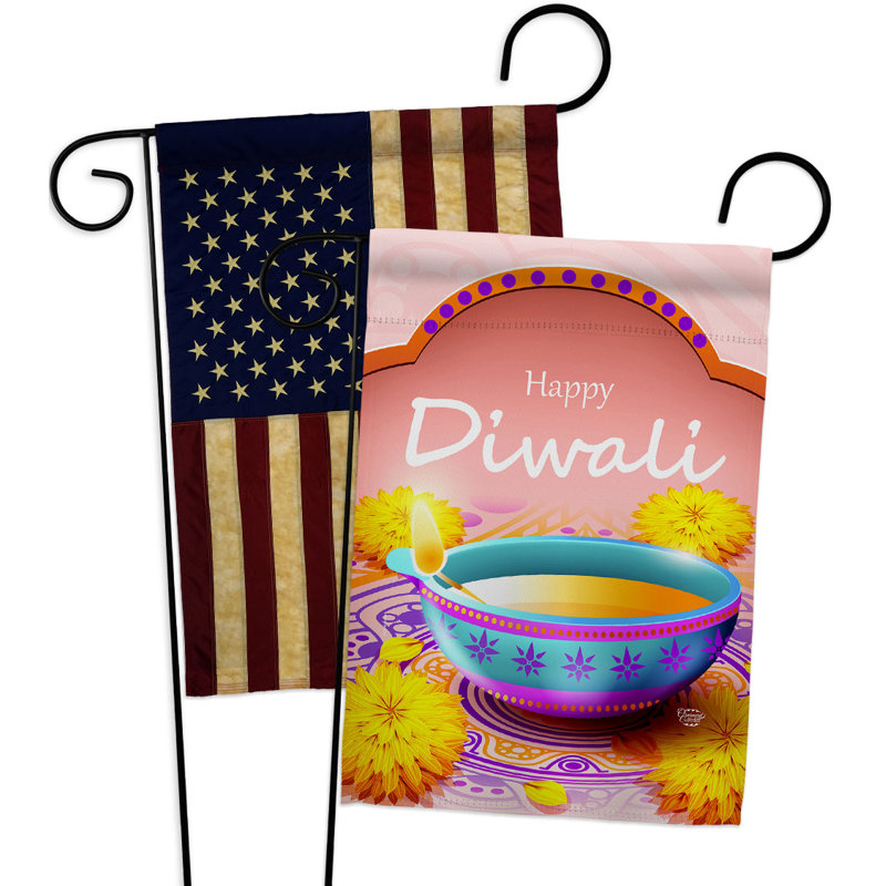 Drapeau de jardin en polyester 2 côtés 1 pi 5 po x 1 pi