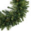 Couronne de Noël artificielle pré-éclairée à piles en pin cachemire Mossy - 32 po - lumières DEL claires