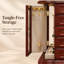 Armoire à bijoux de table traditionnelle avec 5 tiroirs et double face
