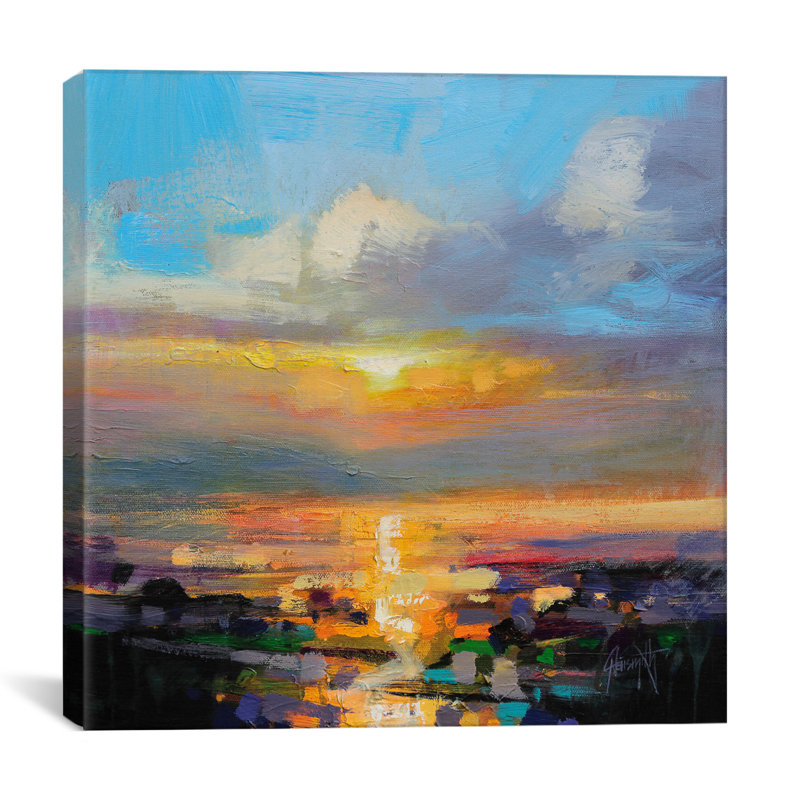 "loch fyne shore" par scott naismith, reproduction d’art sur toile tendue, H 37 po x l 37 po x P 0,75 po