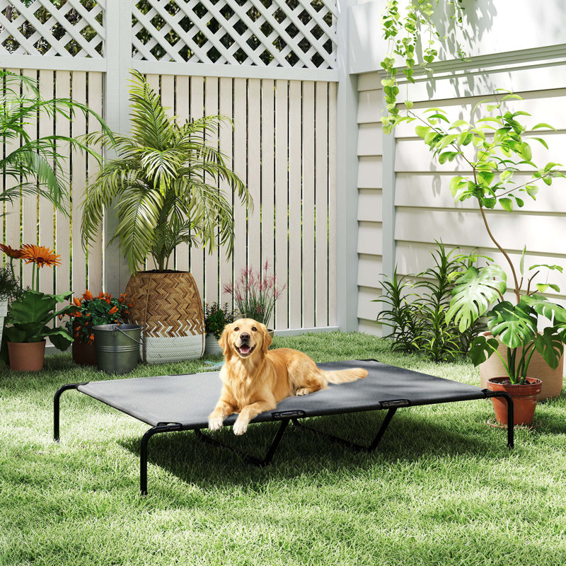 Lit pour chien d'extérieur Pawhut, Gris