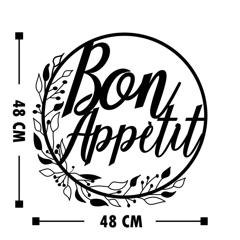 Accessoire mural élégant en métal, finition noire, 18,9 po x 18,9 po | 100% métal, épaisseur: 0,06 pouce | Conception murale facile à installer, parfaite pour la décoration intérieure, esthétique moderne et style unique