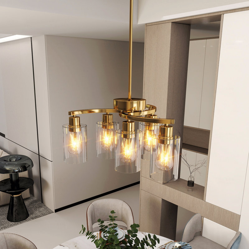 Chandelier  - 6-Light Configuration S, Gold