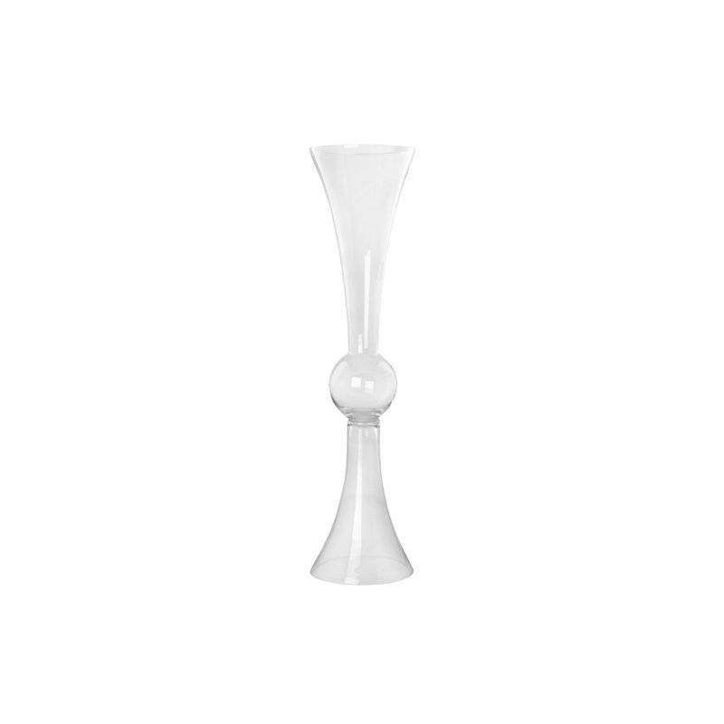 Cooney Glass Floor Vase, 60cm H x 15cm W x 14.7cm D, Clear