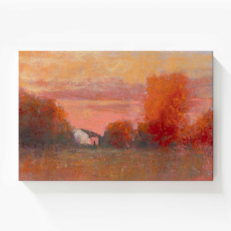 «Tangerine Skies», grande impression sur toile, H 36 po x l 54 po