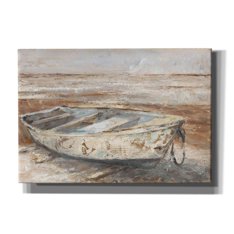 «Weathered Row bateau I» par Ethan Harper, art mural sur toile, H 18 po x l 26 po x P 0,75 po