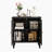 Accent Cabinet, 2-Door Display Storage Cabinet, Sideboard With Adjustable Shelf And Solid Wood Legs-460621535
