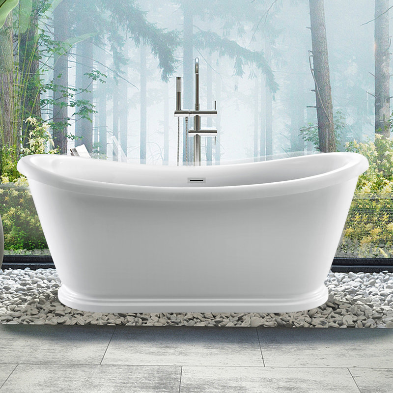 Morgan 69'' x 30.63'' Soaking Acrylic Bathtub