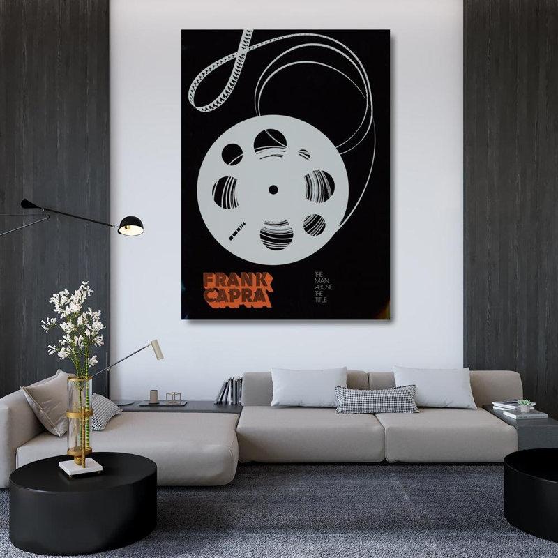 "Frank Capra, l'homme au-dessus du titre" par Thadeus A. Miksinski - Art sur toile tendue avec châssis, H 48 po x l 33 po