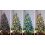 Sapins de Noël artificiels 6 pi avec branches givrées, lumières DEL blanc chaud ou coloré, base en acier-121054165