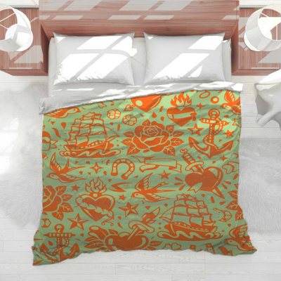 Sailor Tattoo Motif Comforter
