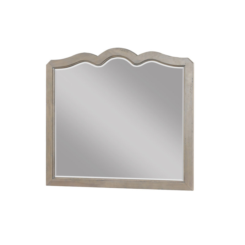 Miroir festonné en forme de pétoncle, aucun assemblage requis, finition en peuplier blanc