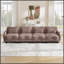 Canapé surdimensionné 4 places en chenille avec soutien lombaire, 4 coussins lombaires raffinés, design ergonomique incurvé, canapé modulaire facile à monter pour salon ou bureau, vert-618239228