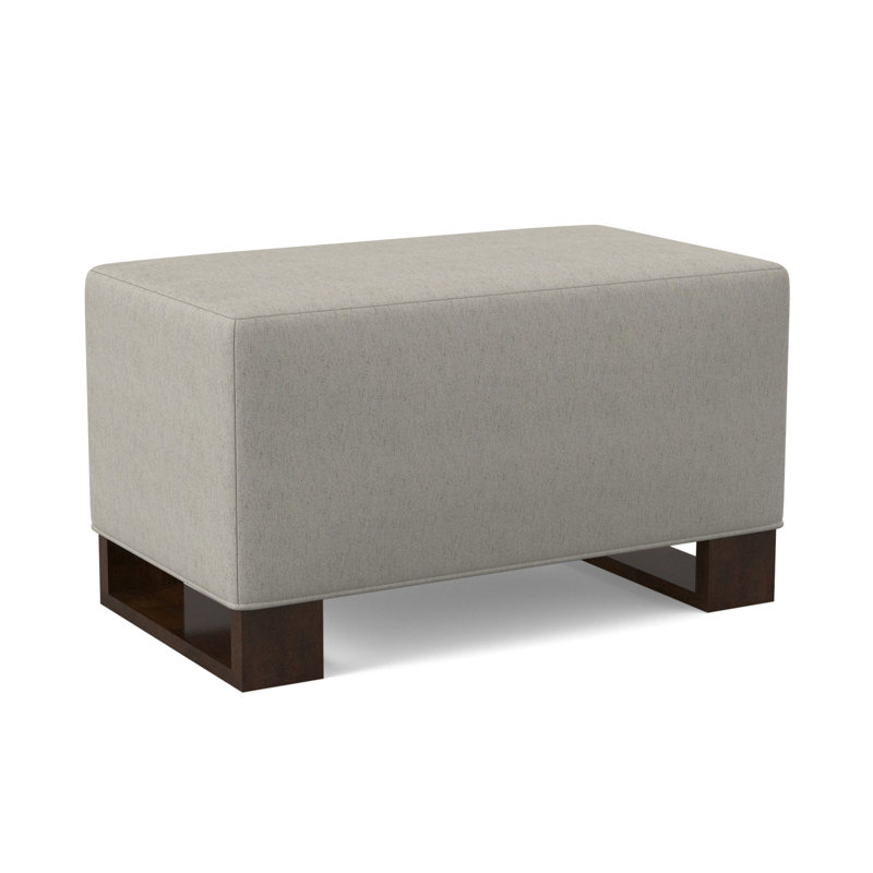 Buttress Ottoman, American Walnut, Libby Linen