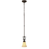 Luminaire suspendu en forme de cloche à 1 lumière Rosalinda