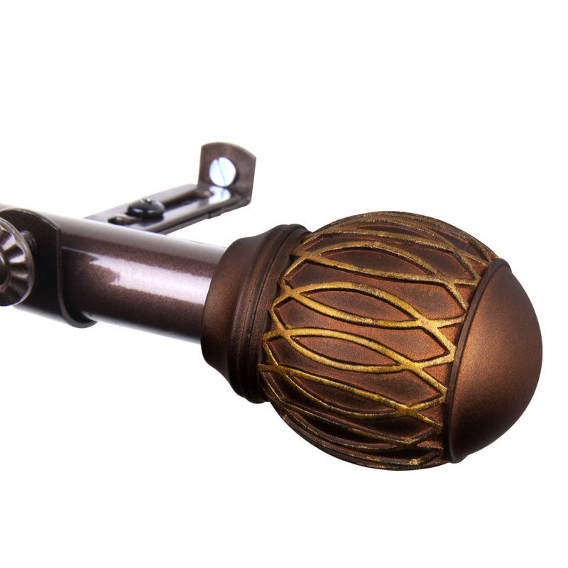 Tringle à rideaux 3/4 po Doughman, Cacao, 120" – 170"