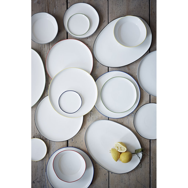Canvas Home Abbesses Porcelain Platter, White/Gold