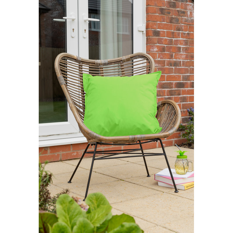 Indoor / Outdoor Square Throw Cushion Pad, Light Green, Square 45cm