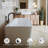 Empava 67 In. X 37.5 In. BACK TO WALL Flat Bottom Bath Tub Soaking Bathtub With Center Drain In White