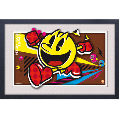 Pac-Man-Chase 11x17 Under Plexi Framed Poster