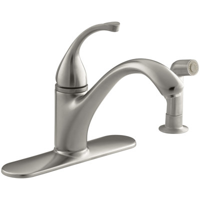 Forté 4-Hole Kitchen Sink Faucet with 9-1/16" Spout, Matching Finish Sidespray