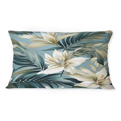 Coastal Neutrals - motif tropical I - coussin floral en polyester