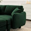 Canapé modulaire en L convertible à 4 boucles en tissu avec pieds cylindriques uniques, amovibles et enveloppés, convenant aux espaces restreints, relaxant au quotidien-121361706